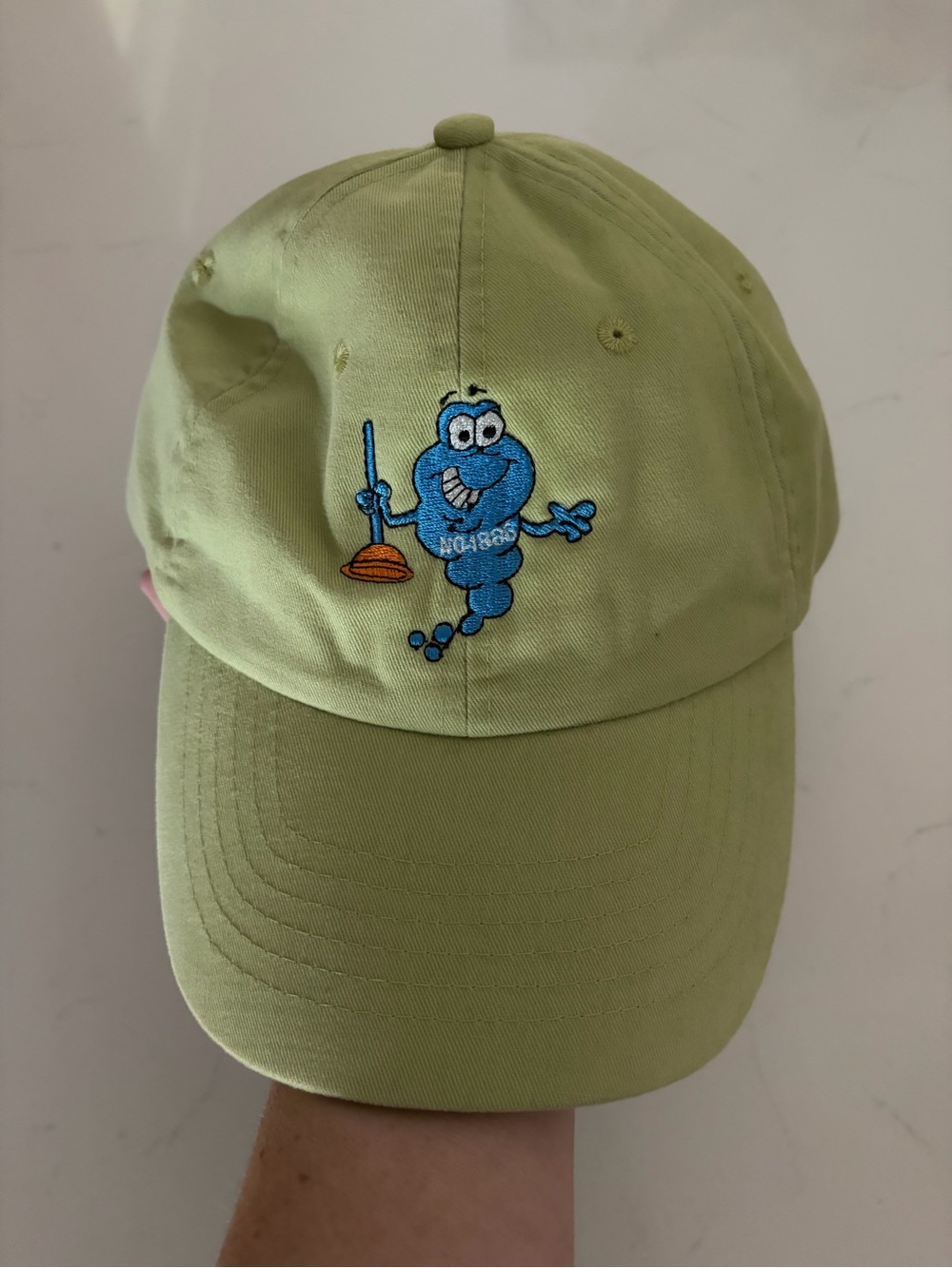 Lime Green Cartoon Embroidered Baseball Cap